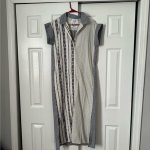 Nomad the label •.Nomad tribe Sustainable 100% recycled cotton long shirt dress